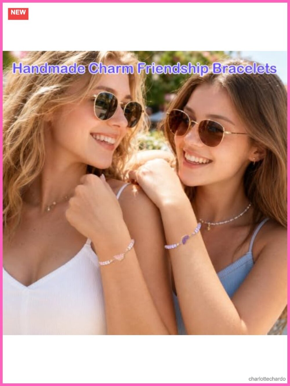 Butterfly Friendship Bracelets Adjustable Rope Metal Matching Set - Picture 5 of 6